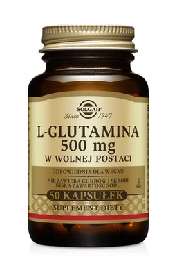 Solgar L-Glutamina 500 mg kapsułki 