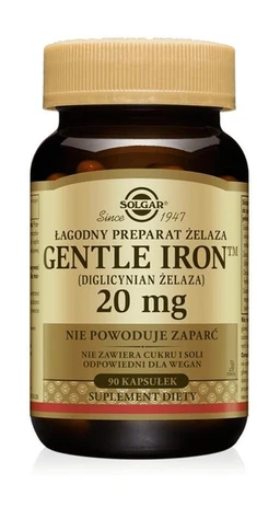 Solgar Gentle Iron 20 mg kapsułki 