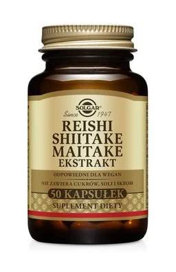 Solgar Reishi Shiitake Maitake Ekstrakt kapsułki 