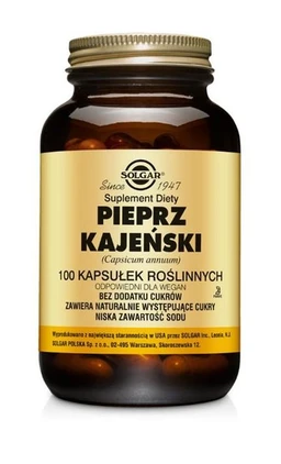 Solgar Pieprz Kajeński 520 mg kapsułki 