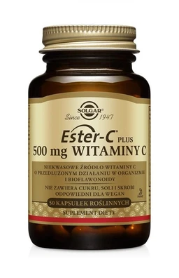 Solgar Ester C Plus 500 mg witaminy C kapsułki 