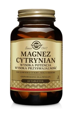 Solgar Magnez Cytrynian 200 mg tabletki 