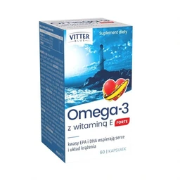 Omega-3 z witaminą E forte Vitter Blue 1000 mg+10 mg kapsułki 