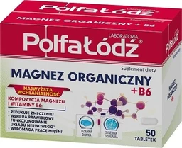 Laboratoria PolfaŁódź Magnez organiczny+B6 51 mg+2 mg tabletki 