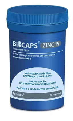 Bicaps Zinc 15 15 mg+1,5 mg kapsułki 