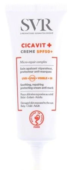 SVR Cicavit+ CremeSPF50+, krem kojąco-regenerujący, przeciw powstawaniu plam 