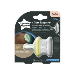 Tommee Tippee CTN smoczek uspokajający breast-like sooter night 0-6 m 