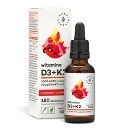 Aura Herbals Witamina D3+K2+ekstrakt z kurkumy krople 