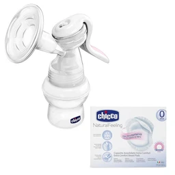 Chicco, laktator manualny NaturalFeeling Extra Comfort + wkładki laktacyjne 