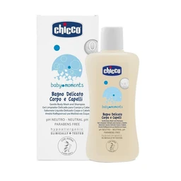 Chicco, Baby Moments, delikatny płyn do mycia ciała i włosów 