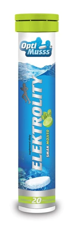 Elektrolity OptiMusss tabletki musujące o smaku mojito 