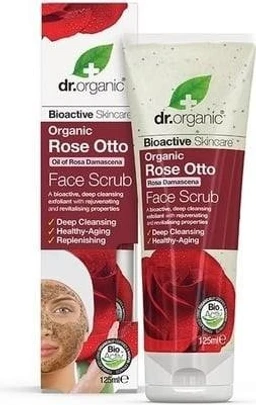 Dr.Organic Rose Otto, peeling do twarzy z organicznym olejkiem różanym 