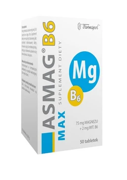 Asmag B6 MAX 75 mg+2 mg tabletki 