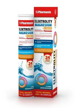 Elektrolity + Magnesium + B-complex tabletki musujące o smaku pomarańczowym 