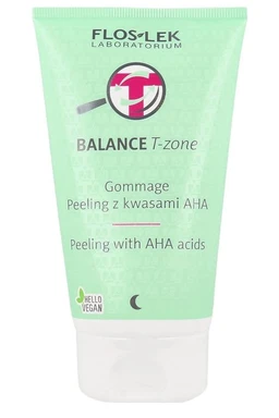 Flos-Lek Balance T-Zone, gommage peeling z kwasami AHA 