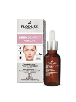 Flos-Lek Dermo Expert Anti Aging, odmładzający peeling kwasowy na noc 