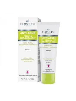 Flos-Lek Anti Acne Ideal Skin, peeling enzymatyczny, skóra tłusta, trądzikowa i mieszana 