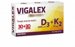 Vigalex D3+K2 2000 j.m + 75 µg tabletki 