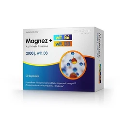 Activlab Magnez B6 + D3 120 mg+1,4 mg+50 µg kapsułki 