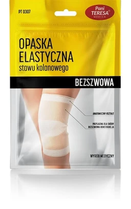 Pani Teresa, opaska elastyczna na kolano, bezszwowa, rozmiar S 