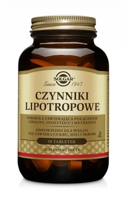 Solgar Czynniki lipotropowe 333 mg+333 mg+33 mg tabletki 