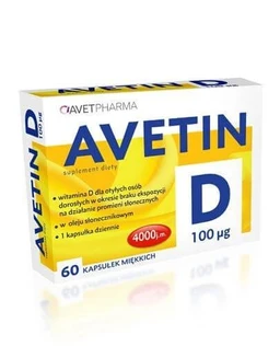 Avetin D 4000 j.m. 100 µg kapsułki miękkie 