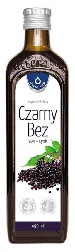 Oleofarm sok NFC z czarny bez plus cynk, suplement diety 