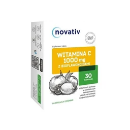 Novativ Witamina C 1000 mg z bioflawonoidami, suplement diety 