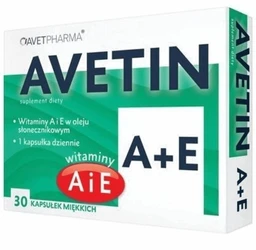 Avetin A+E 750 µg+20 mg kapsułki 