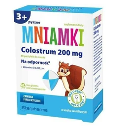 Mniamki Colostrum 200 mg pastylki do ssania o smaku waniliowym 