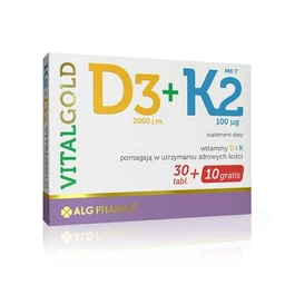 D3+K2 VitalGold 50 µg+100 µg tabletki 