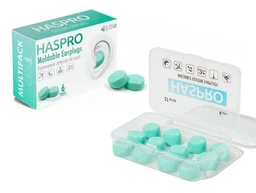 Haspro Mold 6P, formowane zatyczki do uszu, kolor miętowy 