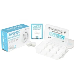 Haspro Mold 6P, formowane zatyczki do uszu, przezroczyste 