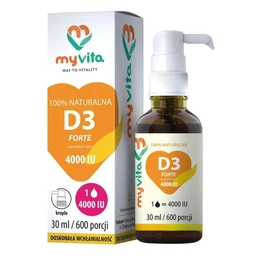 MyVita, Witamina D3 4000 IU Forte, suplement diety, krople 