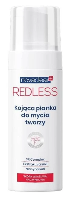 Novaclear Redless, kojąca pianka do mycia twarzy 