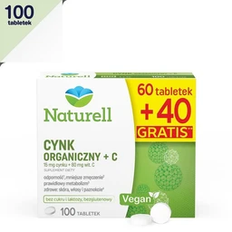 Naturell Cynk Organiczny + C, suplement diety 