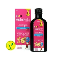 EstroVita Kids, Omega 3-6-9, smak malinowy 