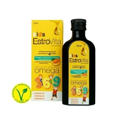 EstroVita Kids, Omega 3-6-9, smak pomarańczowo-bananowy 