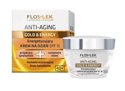 Floslek Anti-aging Gold and Energy, energetyzujący krem na dzień SPF 15 