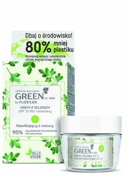Floslek Green For Skin, krem z selerem na dzień, SPF 15 