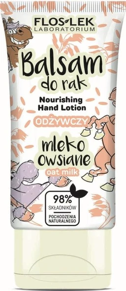 Floslek Hand Care, balsam do rąk odżywczy, mleko owsiane 