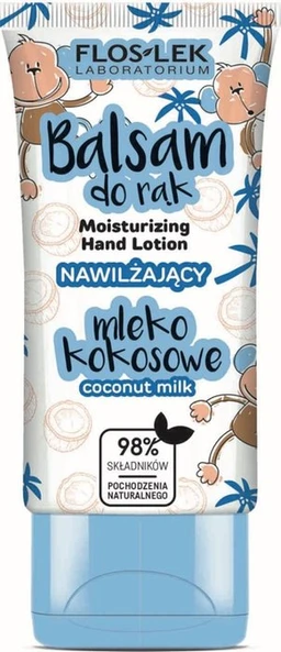 Floslek Hand Care, balsam do rąk nawilżający, mleko kokosowe 