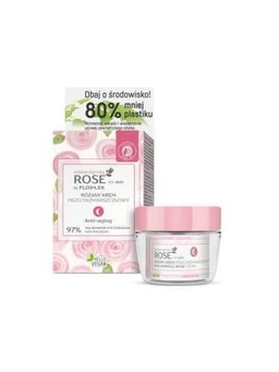 Floslek Rose For Skin różane ogrody, różany krem przeciwzmarszczkowy na noc, eco zestaw 