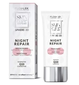 Flos-Lek Skin Care Expert Sphere 3D, Night Repair, nocna maska aktywnie regenerująca z koenzymem Q10 