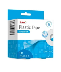 Plastic Tape Transparent Dr.Max, plaster z tworzywa sztucznego w rolce 2,5 cm x 5 m 