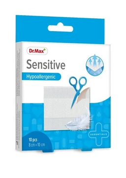 Plasters Sensitive Dr.Max, hipoalergiczne plastry dla osób z wrażliwą skórą, 6 cm x 10 cm 