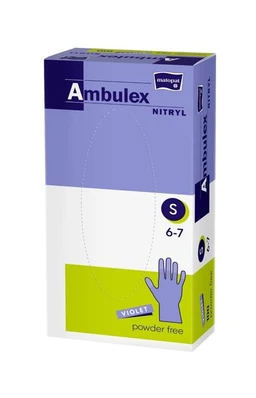 Ambulex Nitryl Violet Rękawice nitrylowe jednorazowe ochronne niepudrowane rozmiar S 