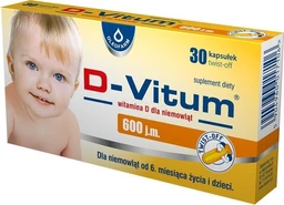 D-Vitum witamina D dla niemowląt 600 j.m. kapsułki twist-off 