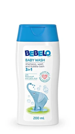 Bebelo Dr.Max Baby Wash 3 in1, delikatny szampon, żel do mycia i do kąpieli 