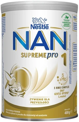 Nestle Nan SupremePro 1 HM-O Mleko początkowe w proszku dla niemowląt od urodzenia 